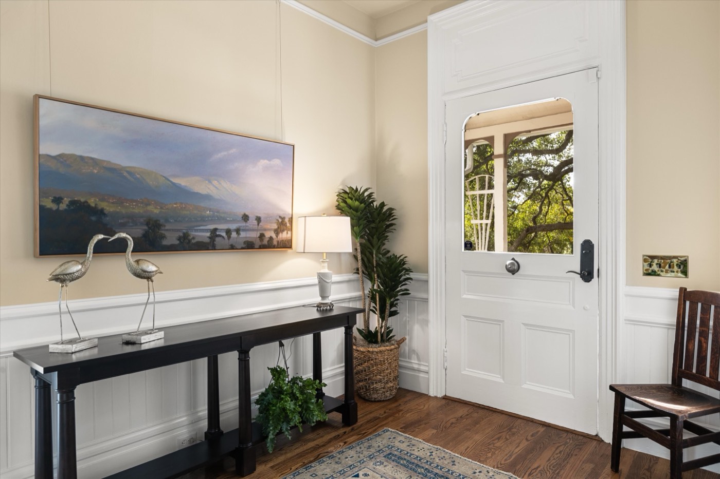 Entry hall with console table